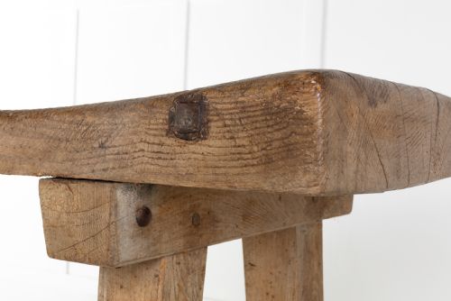 RUSTIC 19TH CENTURY ENGLISH CHOPPING BLOCK - ADDITIONAL PHOTO 4