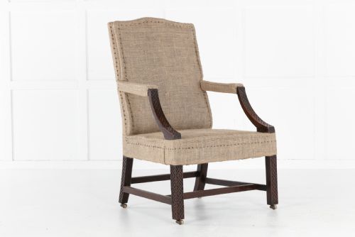 english 18th century george iii mahogany gainsborough chair - CATEGORY: ANTIQUE CHAIRS - DATED 18TH CENTURY