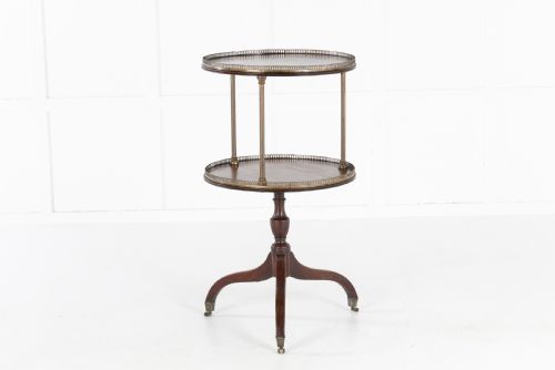 19th century english two tier dumb waiter - CATEGORY: ANTIQUE FURNITURE - DATED 19TH CENTURY