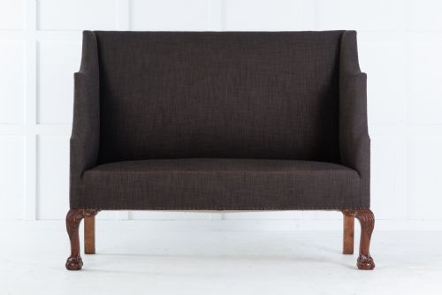 ENGLISH MAHOGANY BALL AND CLAW SOFA CIRCA 1910 - ADDITIONAL PHOTO 1