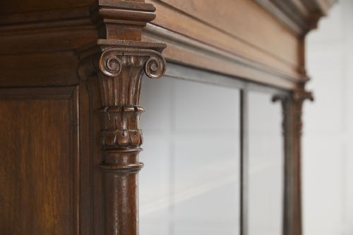 LARGE 19TH CENTURY FRENCH OAK LIBRARY BOOKCASE - ADDITIONAL PHOTO 3