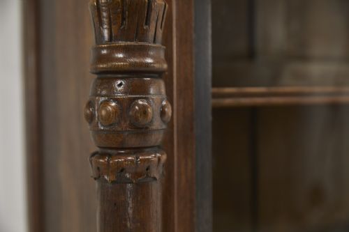 LARGE 19TH CENTURY FRENCH OAK LIBRARY BOOKCASE - ADDITIONAL PHOTO 4