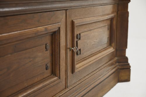 LARGE 19TH CENTURY FRENCH OAK LIBRARY BOOKCASE - ADDITIONAL PHOTO 7