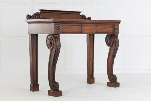 19th century mahogany consoleside table - CATEGORY: ANTIQUE TABLES - DATED 19TH CENTURY