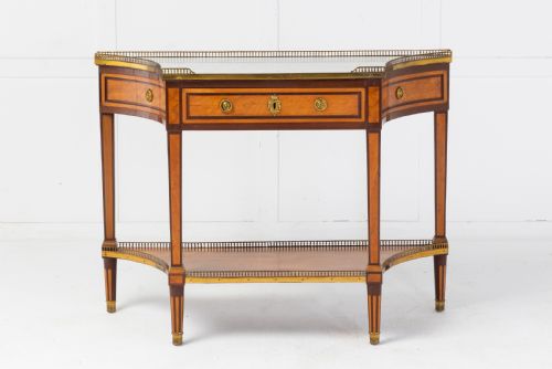 19th century french mahogany and satinwood console table - CATEGORY: ANTIQUE TABLES - DATED 19TH CENTURY