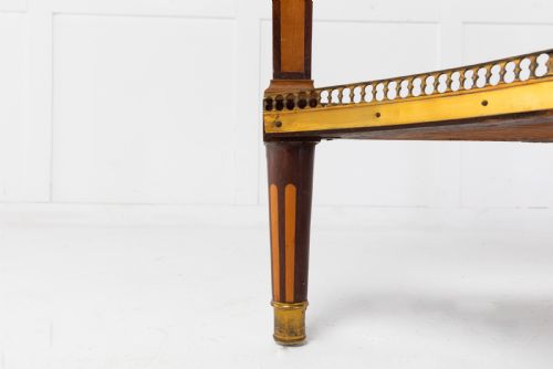 19TH CENTURY FRENCH MAHOGANY AND SATINWOOD CONSOLE TABLE - ADDITIONAL PHOTO 5