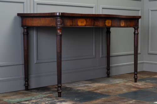 george iii mahogany serpentine sideserving table - CATEGORY: ANTIQUE TABLES - DATED GEORGIAN