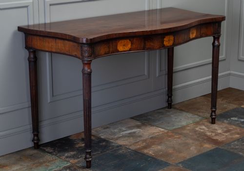 GEORGE III MAHOGANY SERPENTINE SIDESERVING TABLE - ADDITIONAL PHOTO 9