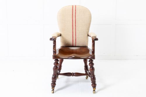 19TH CENTURY ENGLISH MAHOGANY ARMCHAIR - ADDITIONAL PHOTO 1