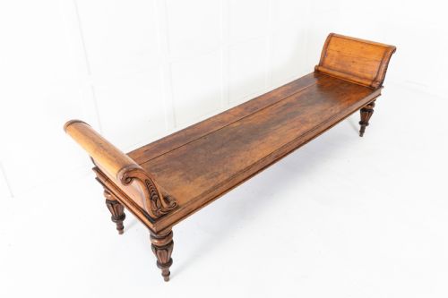 19TH CENTURY REGENCY MAHOGANY HALL BENCH - ADDITIONAL PHOTO 5