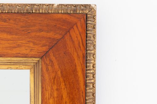 19TH CENTURY ENGLISH POLLARD OAK MIRROR - ADDITIONAL PHOTO 2