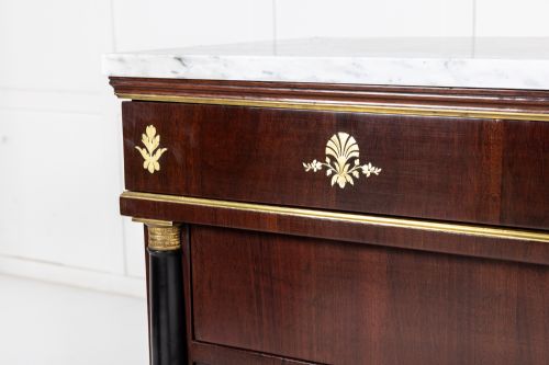 PAIR OF ITALIAN ROSEWOOD INLAID 'EMPIRE' COMMODES C1820 - ADDITIONAL PHOTO 2