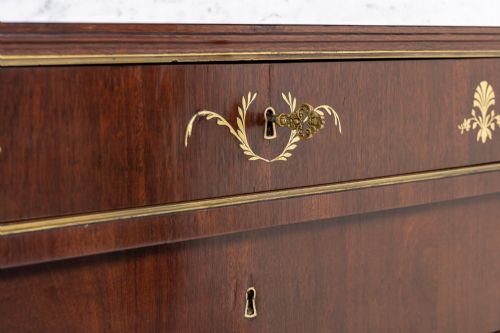 PAIR OF ITALIAN ROSEWOOD INLAID 'EMPIRE' COMMODES C1820 - ADDITIONAL PHOTO 4