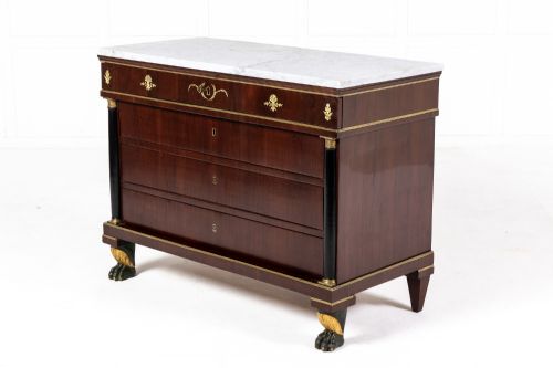 PAIR OF ITALIAN ROSEWOOD INLAID 'EMPIRE' COMMODES C1820 - ADDITIONAL PHOTO 8