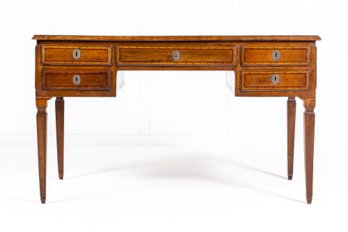 19TH CENTURY ITALIAN INLAID WALNUT WRITING DESK - ADDITIONAL PHOTO 1