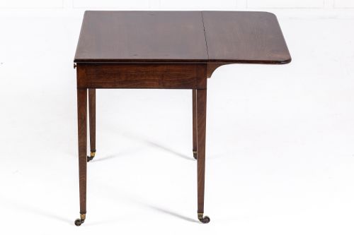 18TH CENTURY GEORGE III MAHOGANY DROP FLAP SIDE TABLE - ADDITIONAL PHOTO 4