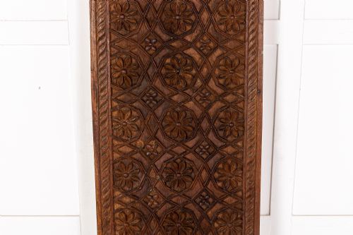 LARGE 19TH CENTURY SYRIAN CARVED HARDWOOD PANEL - ADDITIONAL PHOTO 2