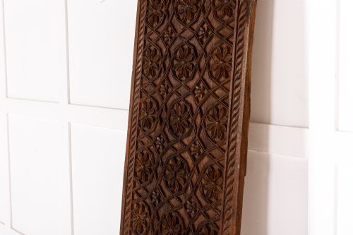 LARGE 19TH CENTURY SYRIAN CARVED HARDWOOD PANEL - ADDITIONAL PHOTO 3