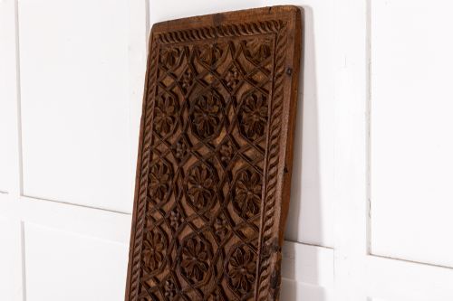 LARGE 19TH CENTURY SYRIAN CARVED HARDWOOD PANEL - ADDITIONAL PHOTO 5