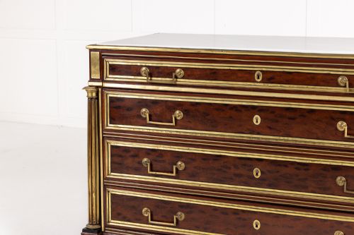 18TH CENTURY LOUIS XVI PERIOD FRENCH MAHOGANY COMMODE - ADDITIONAL PHOTO 1