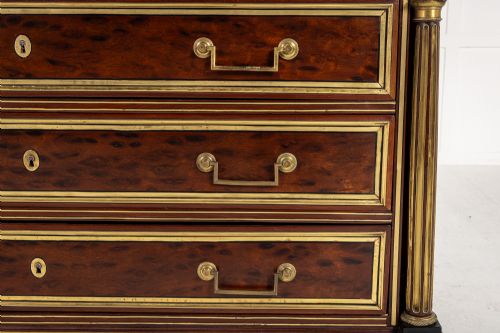 18TH CENTURY LOUIS XVI PERIOD FRENCH MAHOGANY COMMODE - ADDITIONAL PHOTO 2