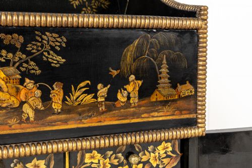 IMPORTANT 19TH CENTURY REGENCY PERIOD JAPANNED SIDE CABINET - ADDITIONAL PHOTO 10