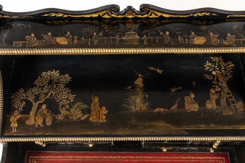 IMPORTANT 19TH CENTURY REGENCY PERIOD JAPANNED SIDE CABINET - ADDITIONAL PHOTO 15