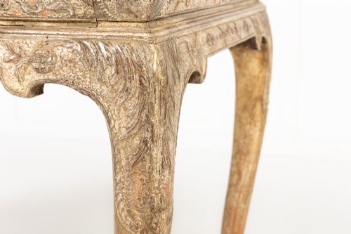 LARGE 19TH CENTURY ENGLISH SILVER GILT GESSO SIDE TABLE - ADDITIONAL PHOTO 6