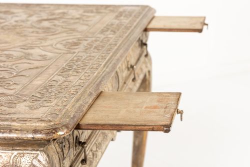 LARGE 19TH CENTURY ENGLISH SILVER GILT GESSO SIDE TABLE - ADDITIONAL PHOTO 10