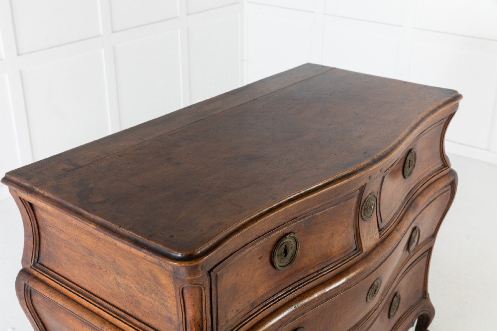 18th Century French Walnut Bombe Commode View II