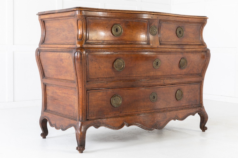 18th Century French Walnut Bombe Commode View III