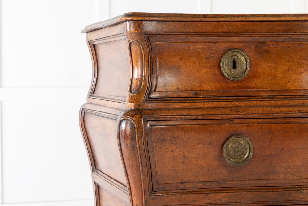 18th Century French Walnut Bombe Commode View IV