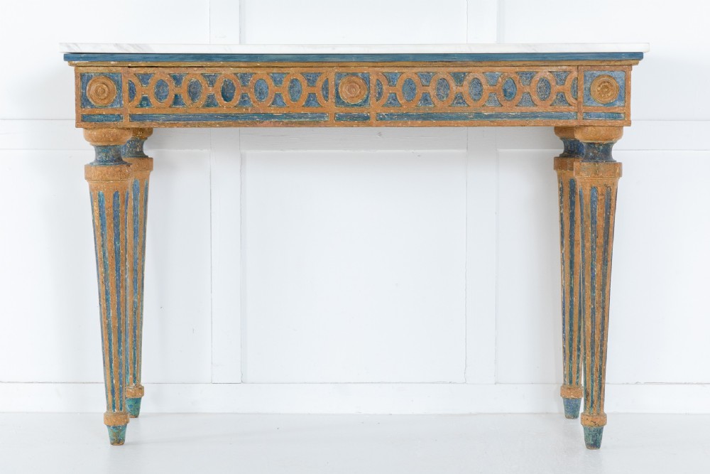 18th Century Console Table with Marble Top