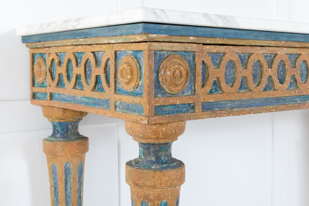 18th Century Console Table with Marble Top View V