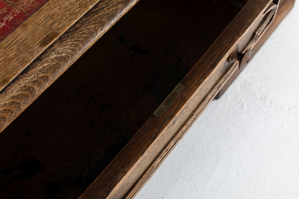 19TH CENTURY ENGLISH GOTHIC OAK DESK View VIII