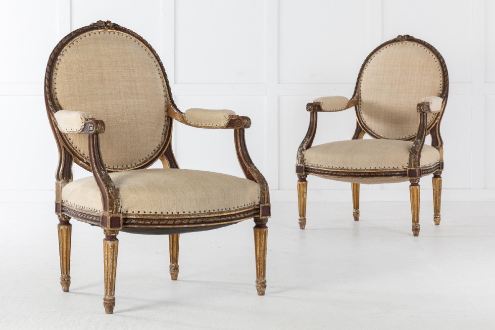 PAIR OF FRENCH ARMCHAIRS