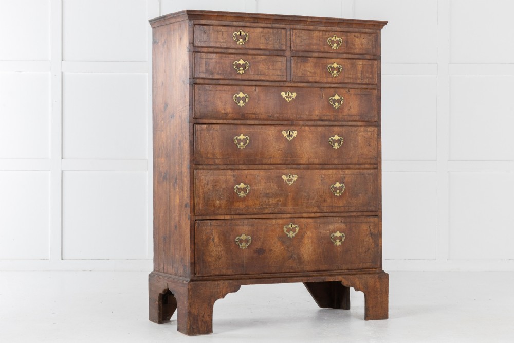 GEORGE II WALNUT TALL CHEST