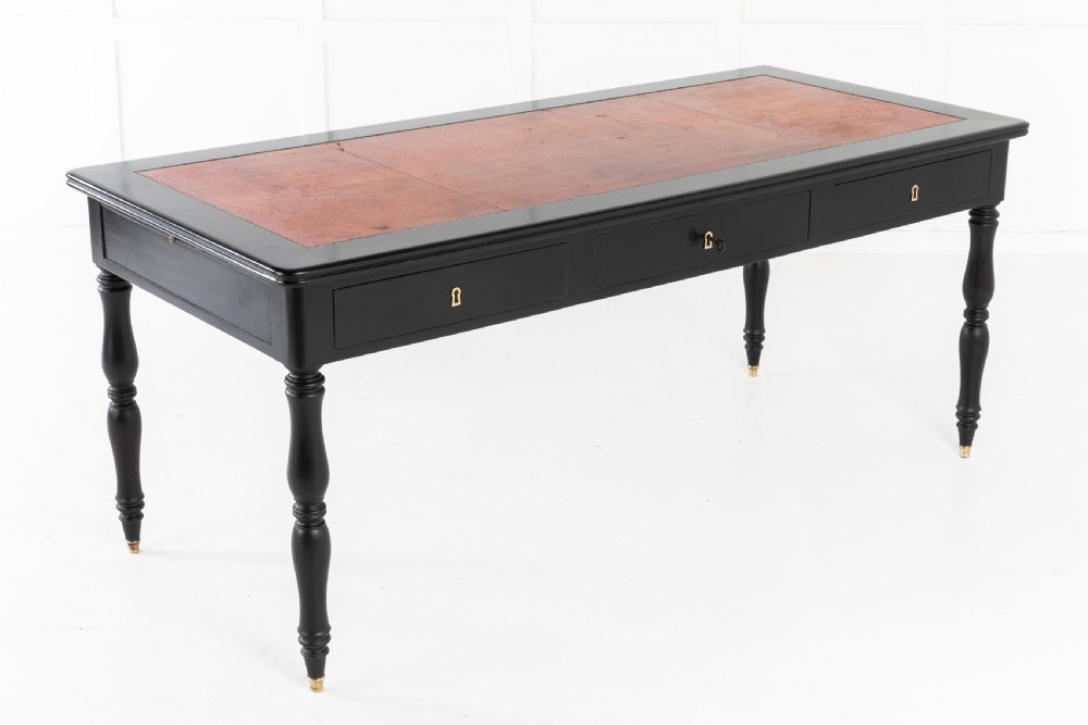 MID 20TH CENTURY EBONISED BUREAU PLAT