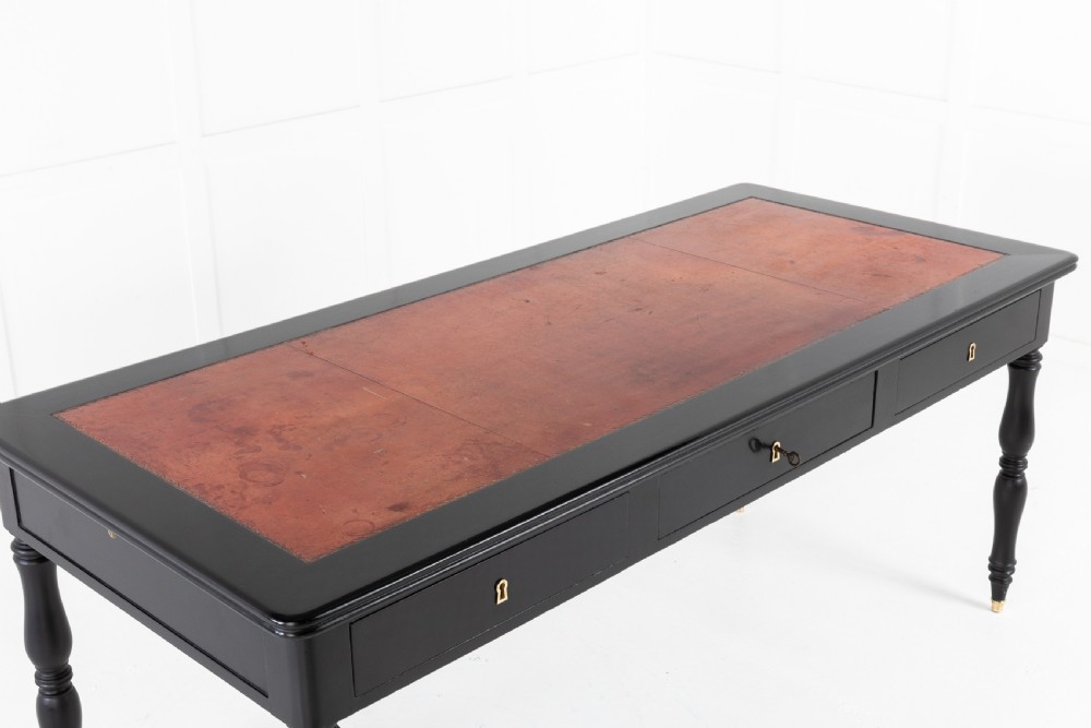 MID 20TH CENTURY EBONISED BUREAU PLAT View III