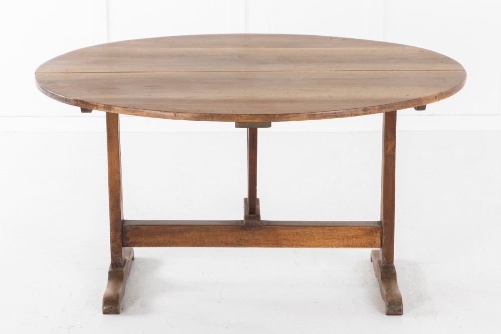 FRENCH 19TH CENTURY OVAL VENDANGES TABLE View II