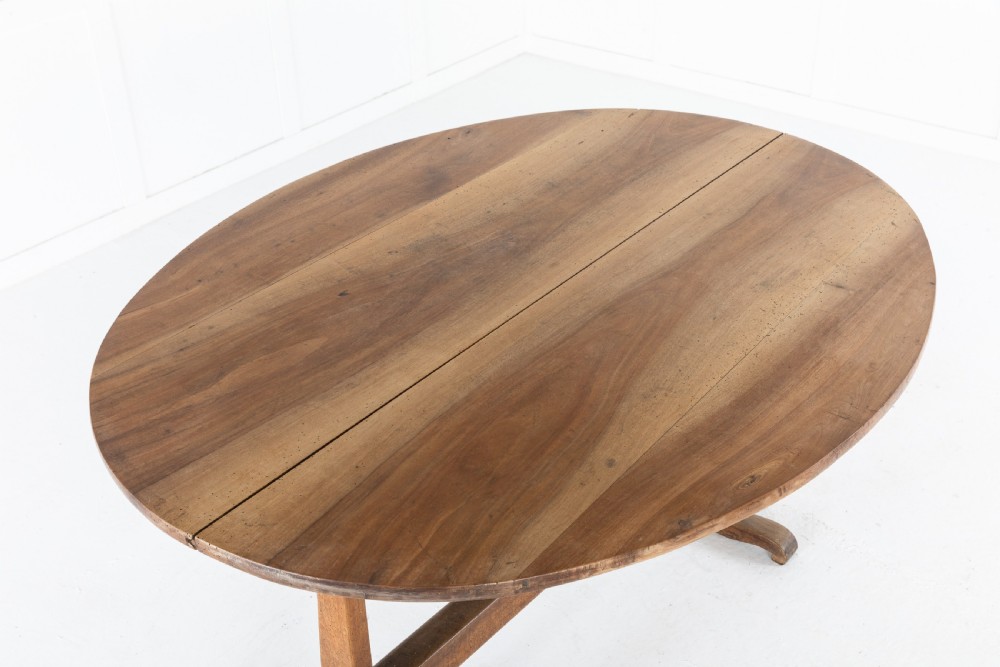FRENCH 19TH CENTURY OVAL VENDANGES TABLE View III