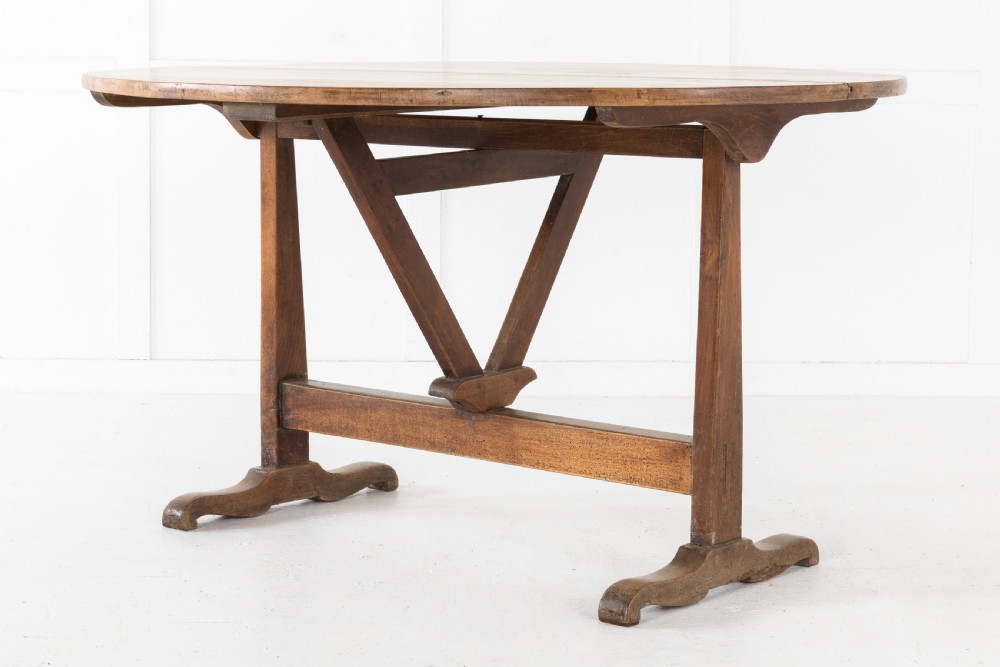FRENCH 19TH CENTURY OVAL VENDANGES TABLE View V