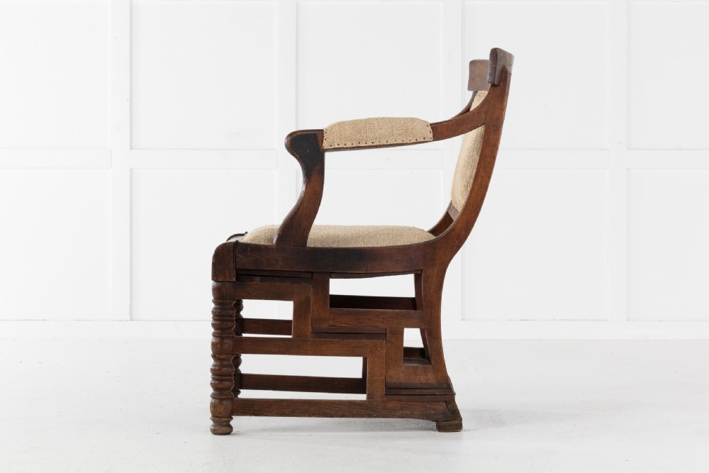19th Century Oak Metamorphic Armchair View VIII