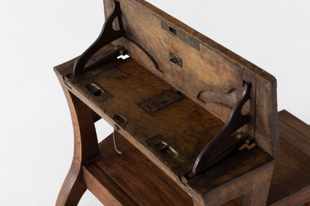 19th Century Oak Metamorphic Armchair View X