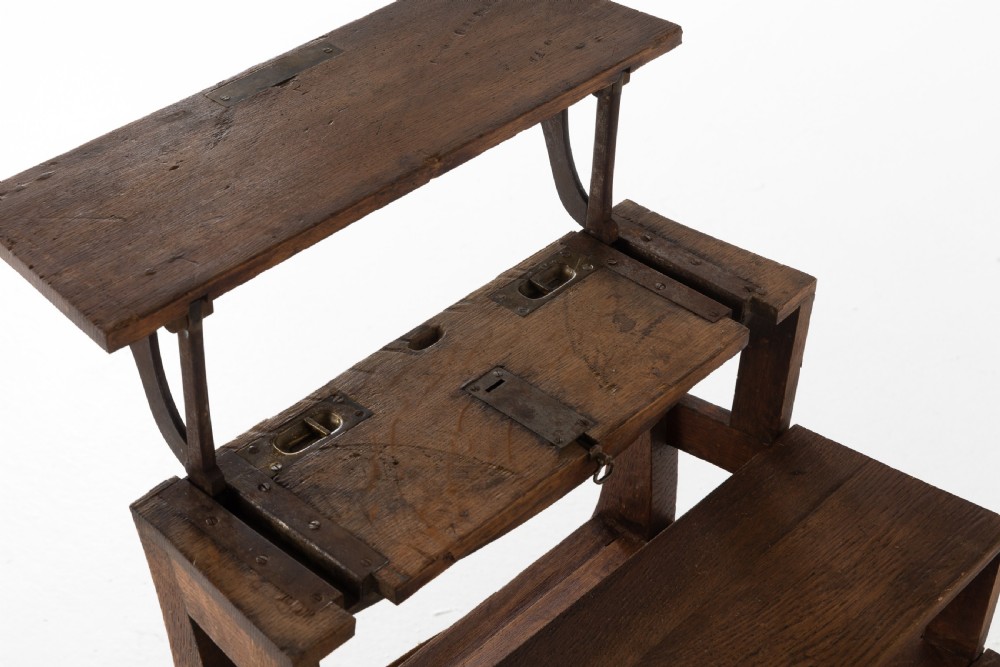 19th Century Oak Metamorphic Armchair View XI
