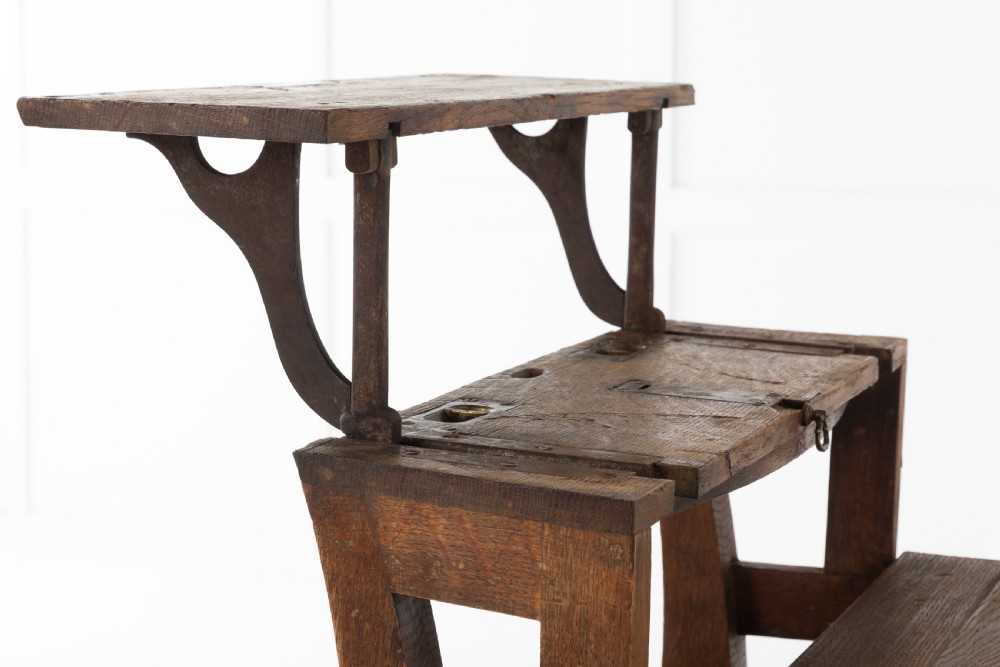 19th Century Oak Metamorphic Armchair View XII