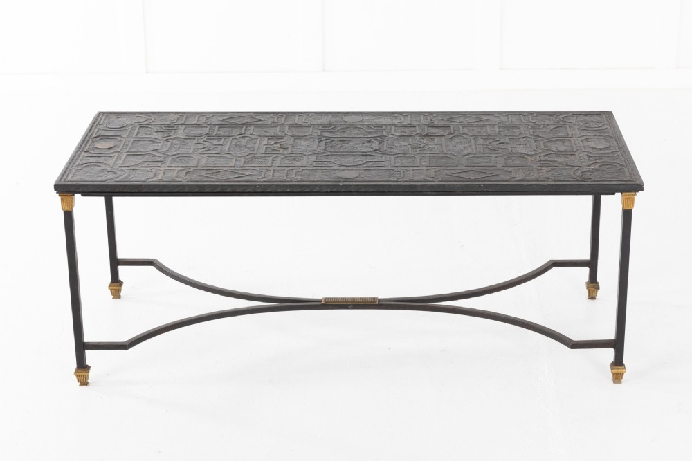1950S SLATE AND IRON COFFEE TABLE View II