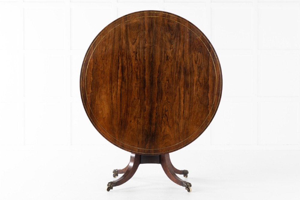 REGENCY ROSEWOOD BRASS STRUNG CENTRE TABLE