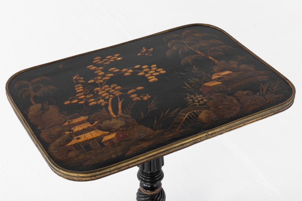 19th Century Regency Chinoiserie Lacquered Occasional Table