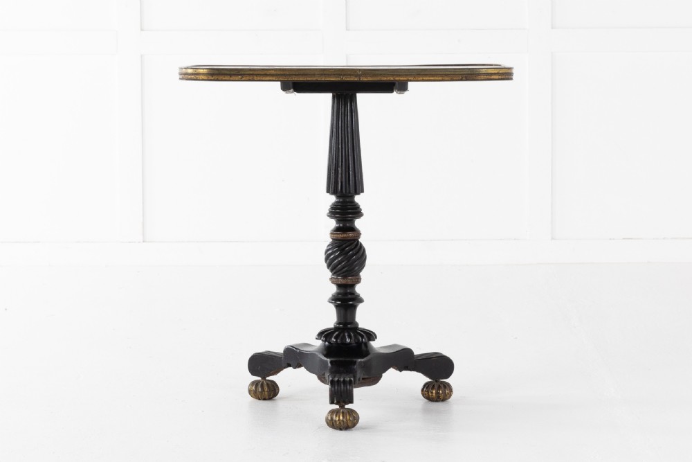 19th Century Regency Chinoiserie Lacquered Occasional Table View II